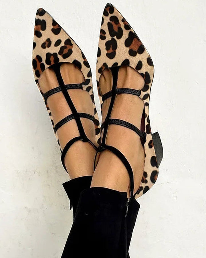 Imogen | Animal Print Strap Pumps