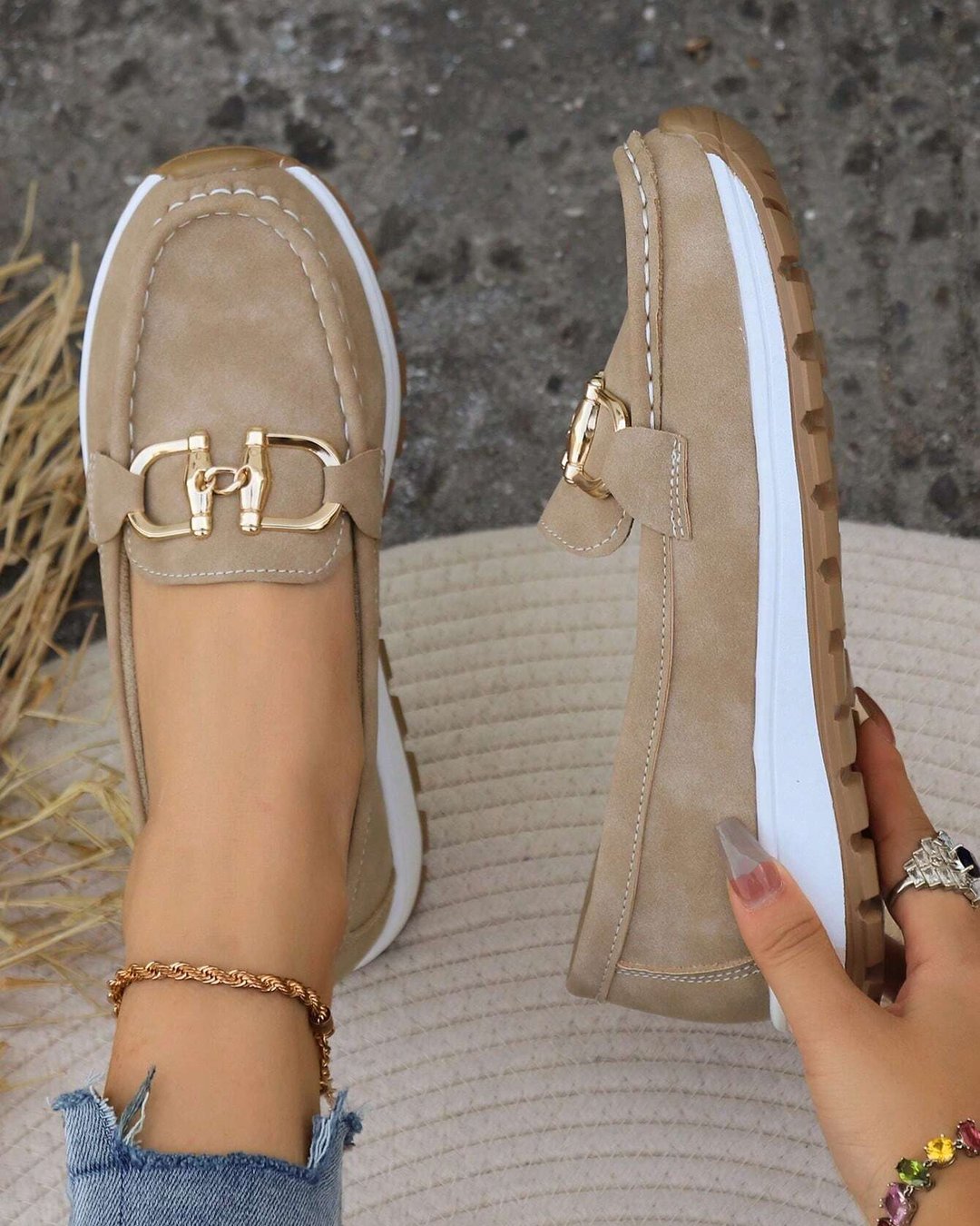 Harriet | Buckle Flat Moccasins