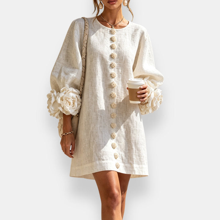 Karen | 3D Flower Button Dress