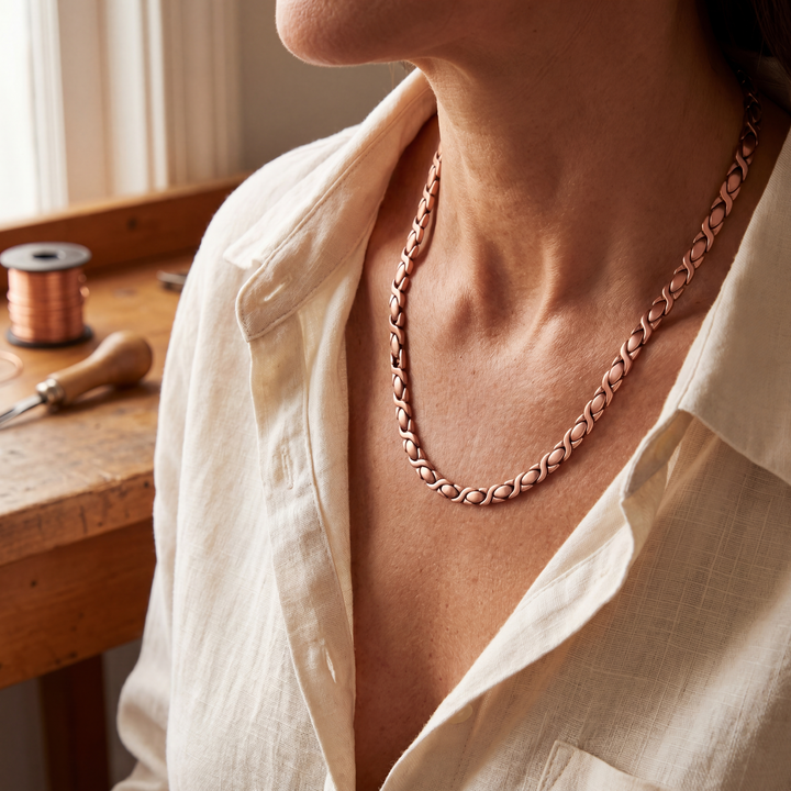Cedar | X-Link Chain Copper Necklace