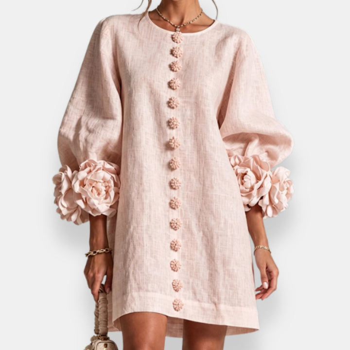 Karen | 3D Flower Button Dress