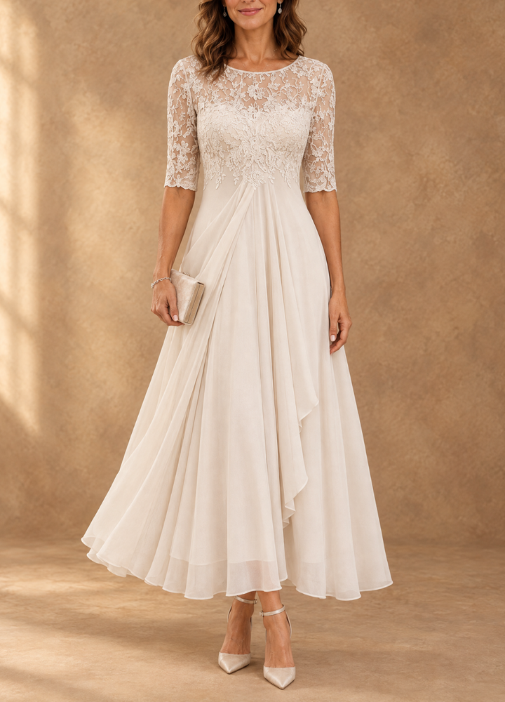 Abella Lace and Chiffon Dress