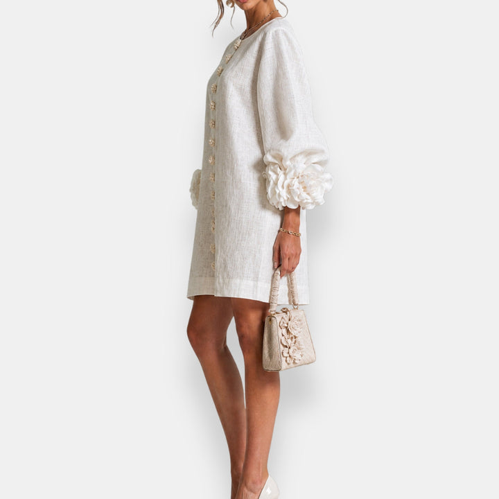 Karen | 3D Flower Button Dress