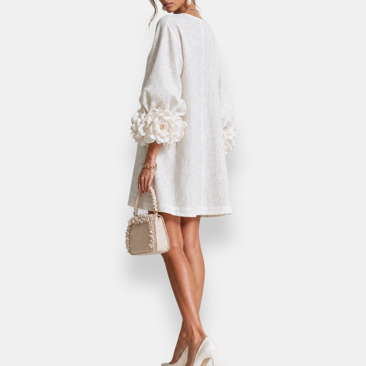 Karen | 3D Flower Button Dress