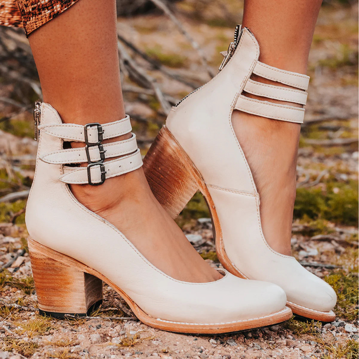 Charlotte | Buckle Block Heels