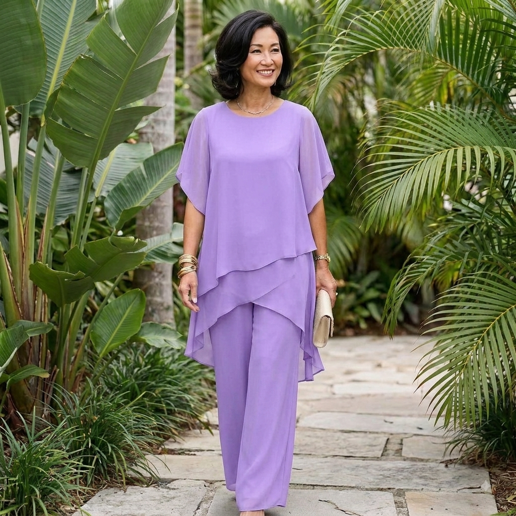 Vivienne | Elegant Asymmetric Two-Piece Set