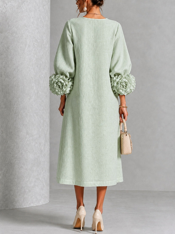 Helena | Floral Button Midi Dress