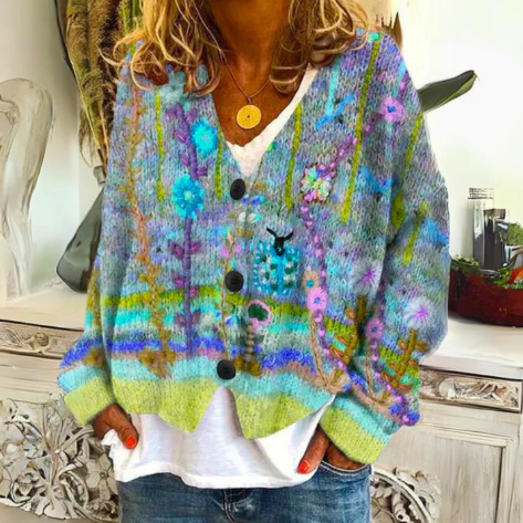 Audrey | Artful Floral Cardigan