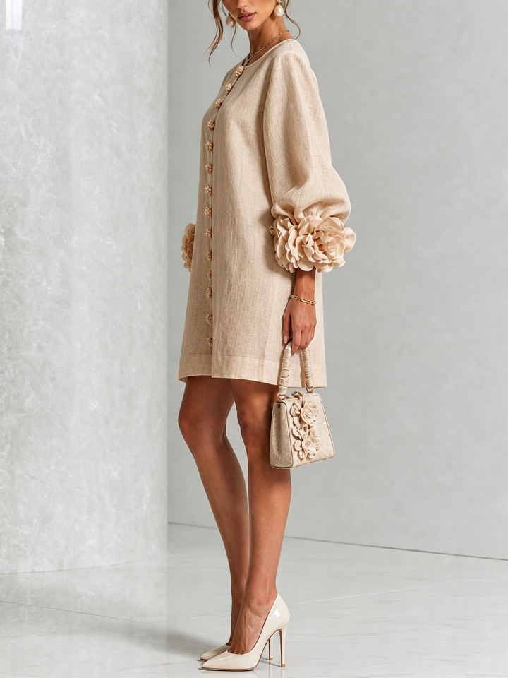 Florence | Floral Button Mini Dress