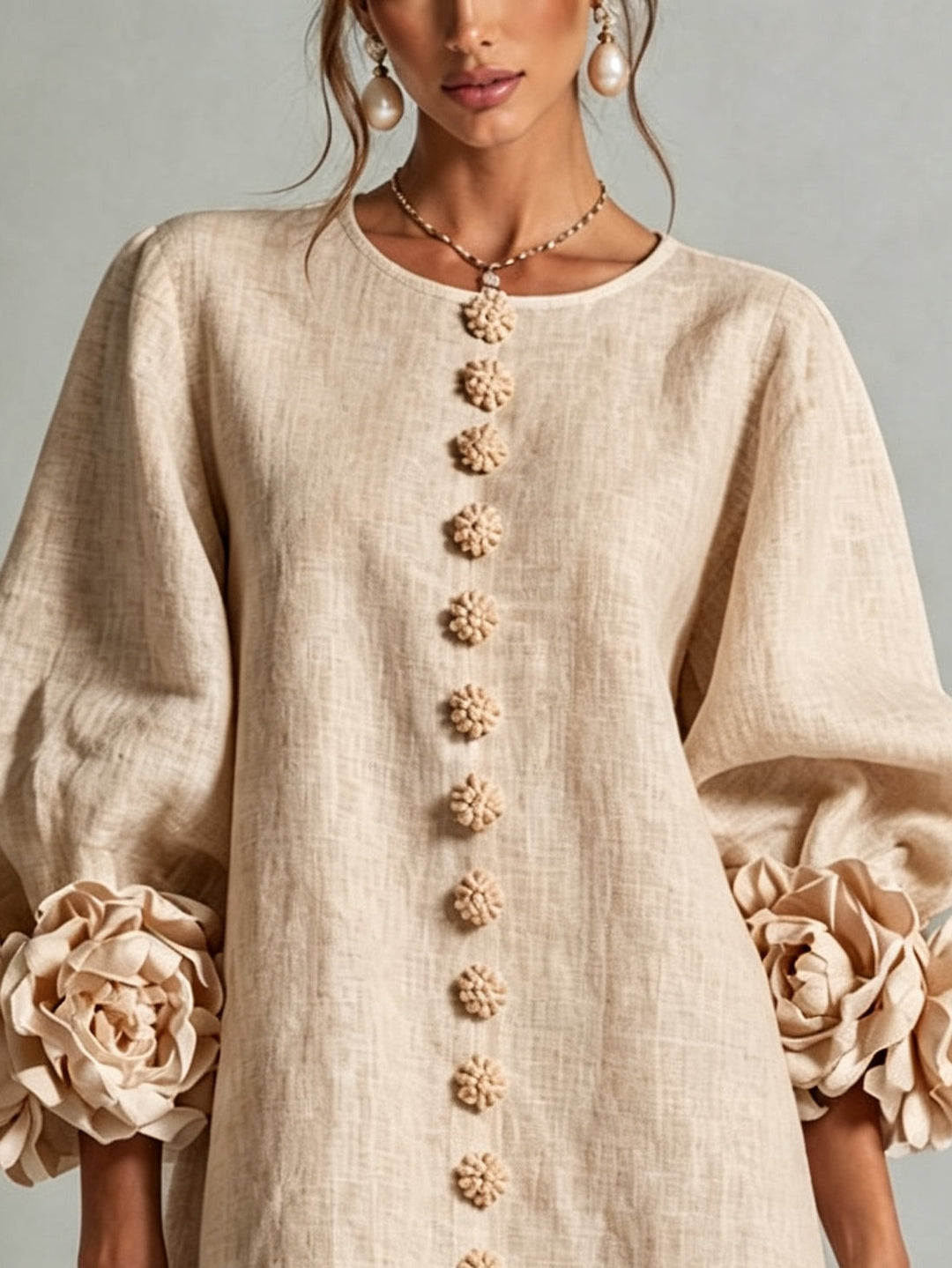 Florence | Floral Button Mini Dress