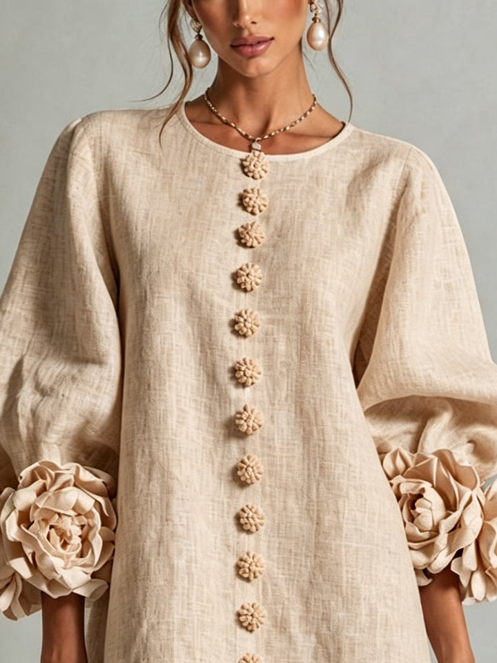 Florence | Floral Button Mini Dress