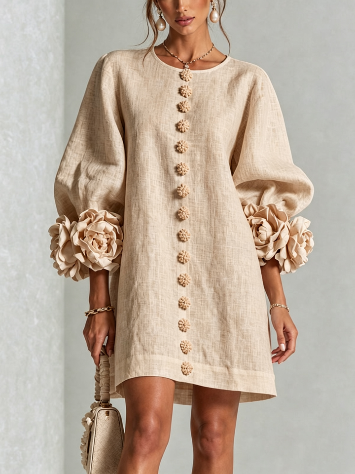 Florence | Floral Button Mini Dress