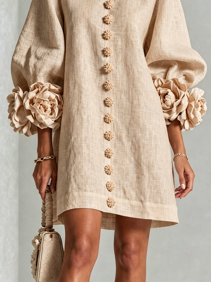 Florence | Floral Button Mini Dress