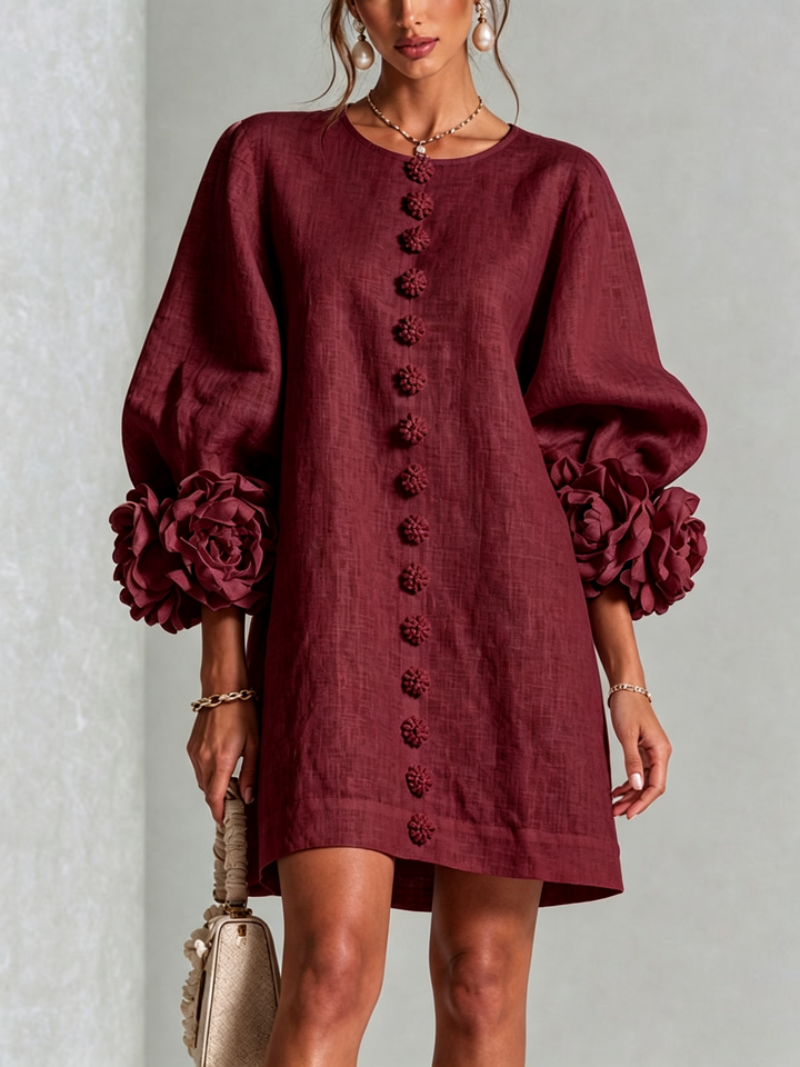 Scarlett | Floral Button Mini Dress
