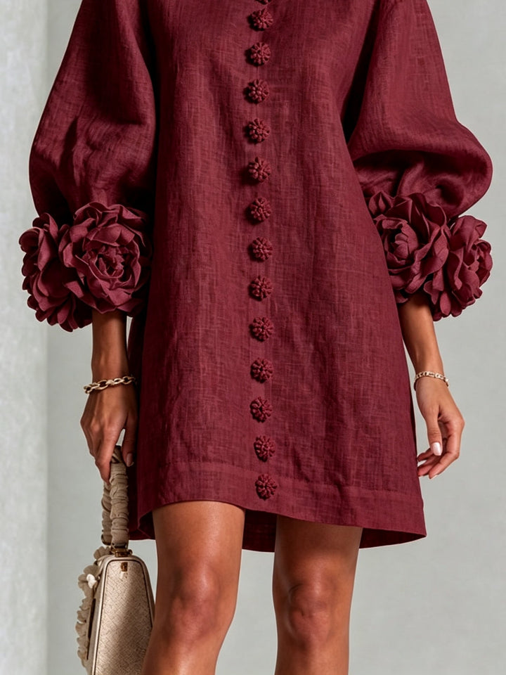 Scarlett | Floral Button Mini Dress