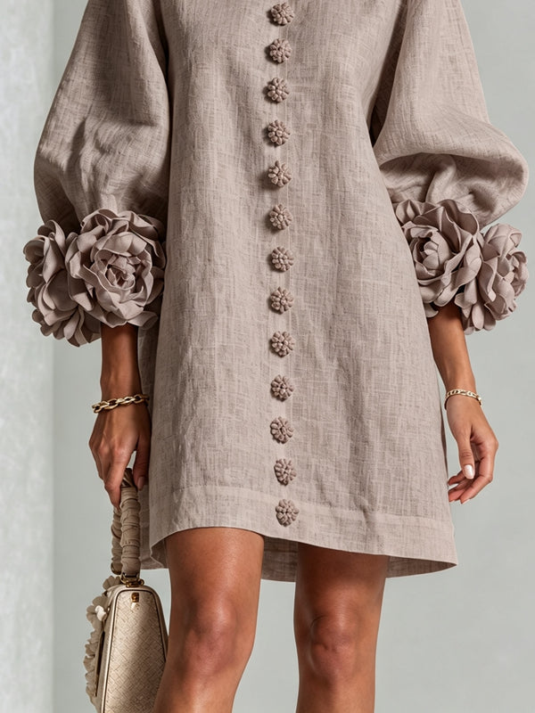Juliette | Floral Button Mini Dress