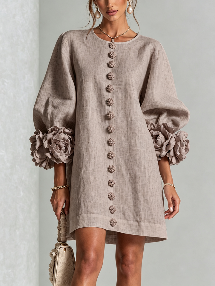 Juliette | Floral Button Mini Dress