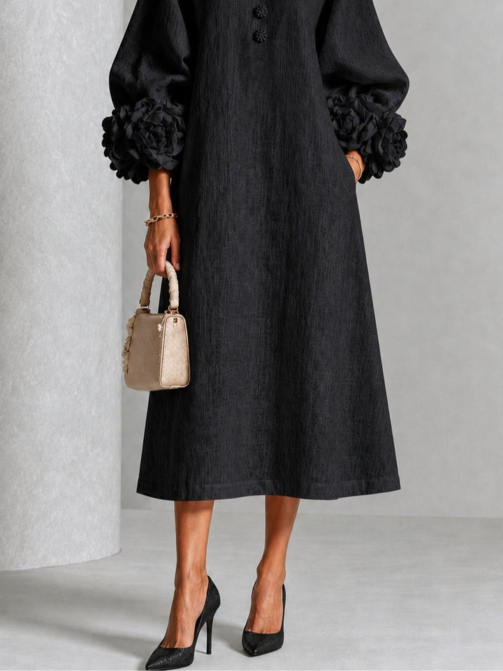 Juliette | Floral Button Midi Dress