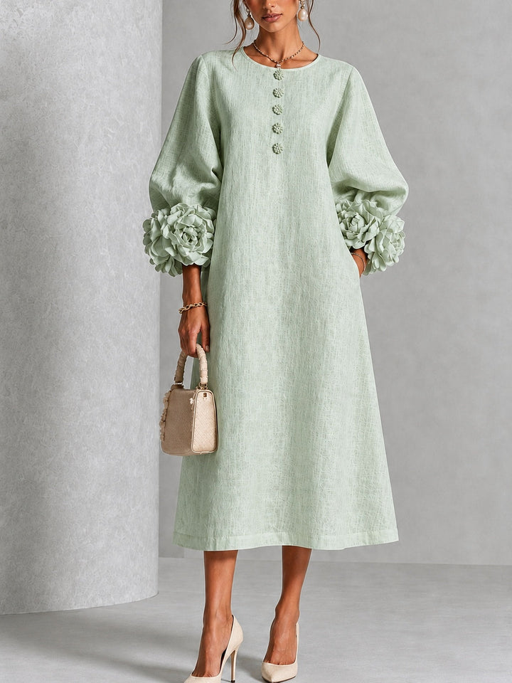 Helena | Floral Button Midi Dress