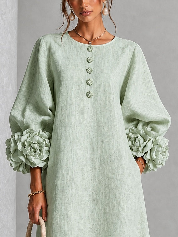 Helena | Floral Button Midi Dress