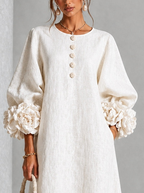 Blanche | Floral Button Midi Dress