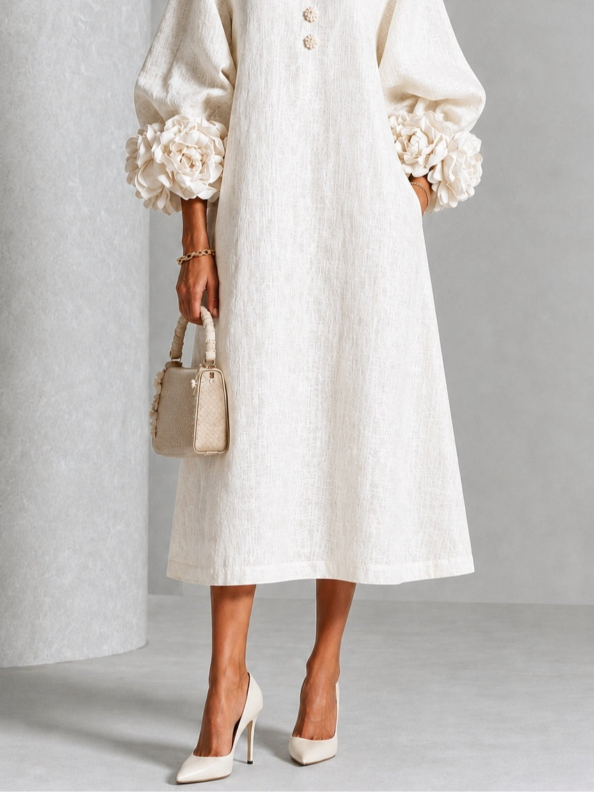 Blanche | Floral Button Midi Dress