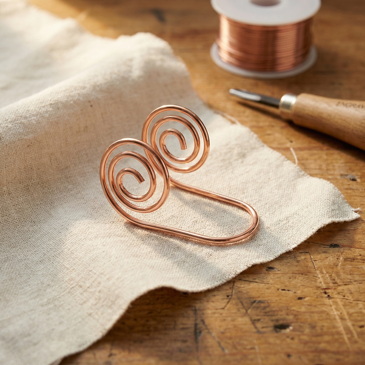 Flow | Spiral Copper Hand Accessory