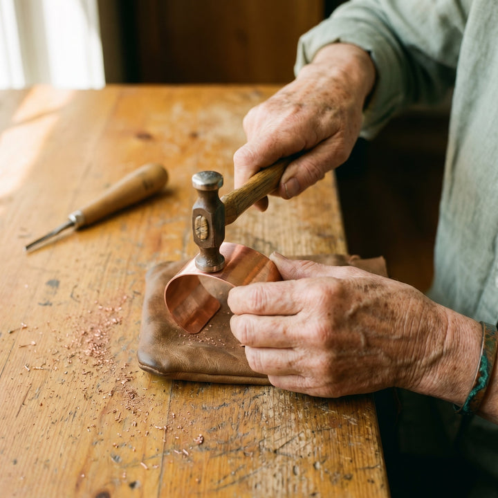 Ridge | Grooved Copper Cuff
