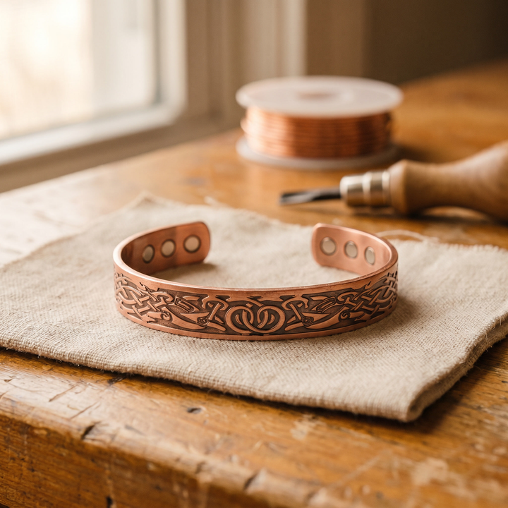 Moss | Botanical Engraved Copper Cuff