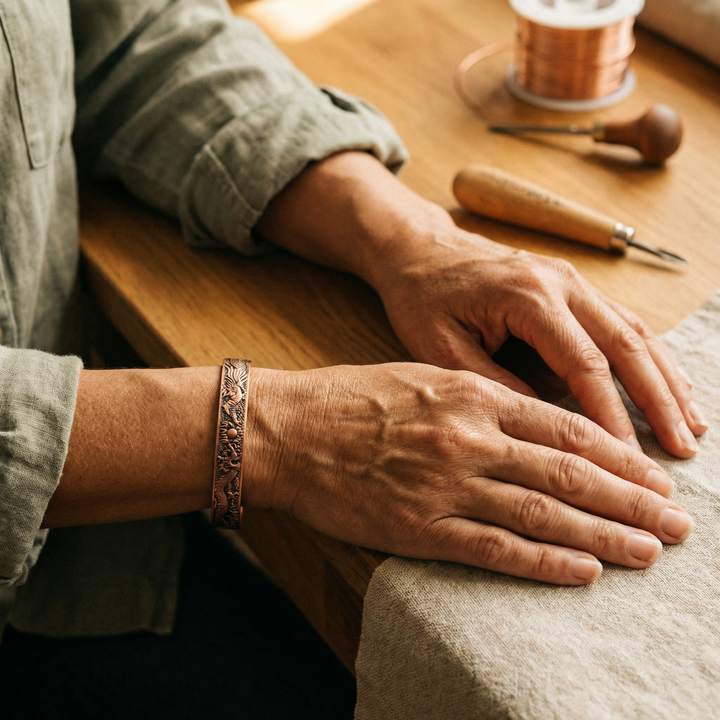 Loam | Dragon-Engraved Copper Bangle