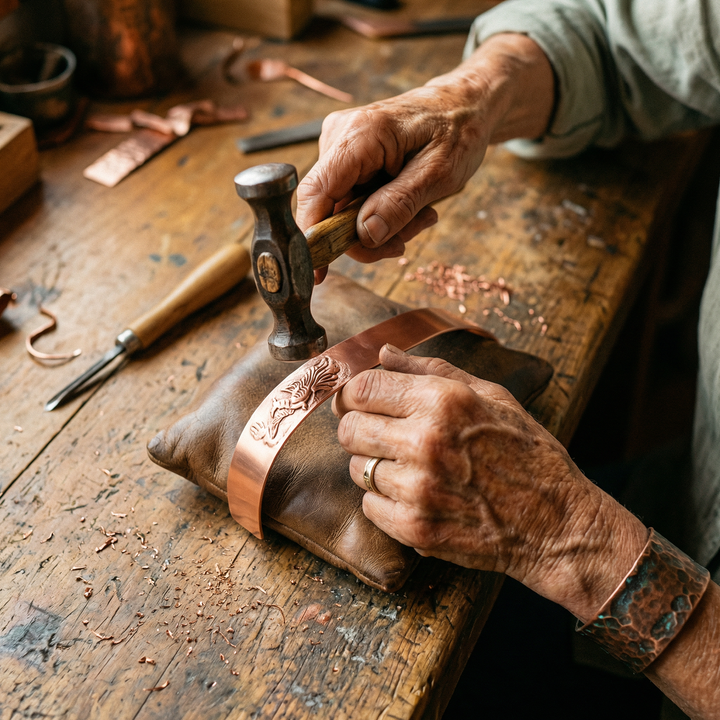 Loam | Dragon-Engraved Copper Bangle
