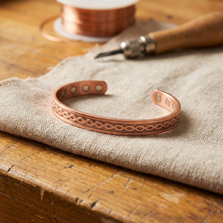 Current | Infinity Pattern Copper Bangle