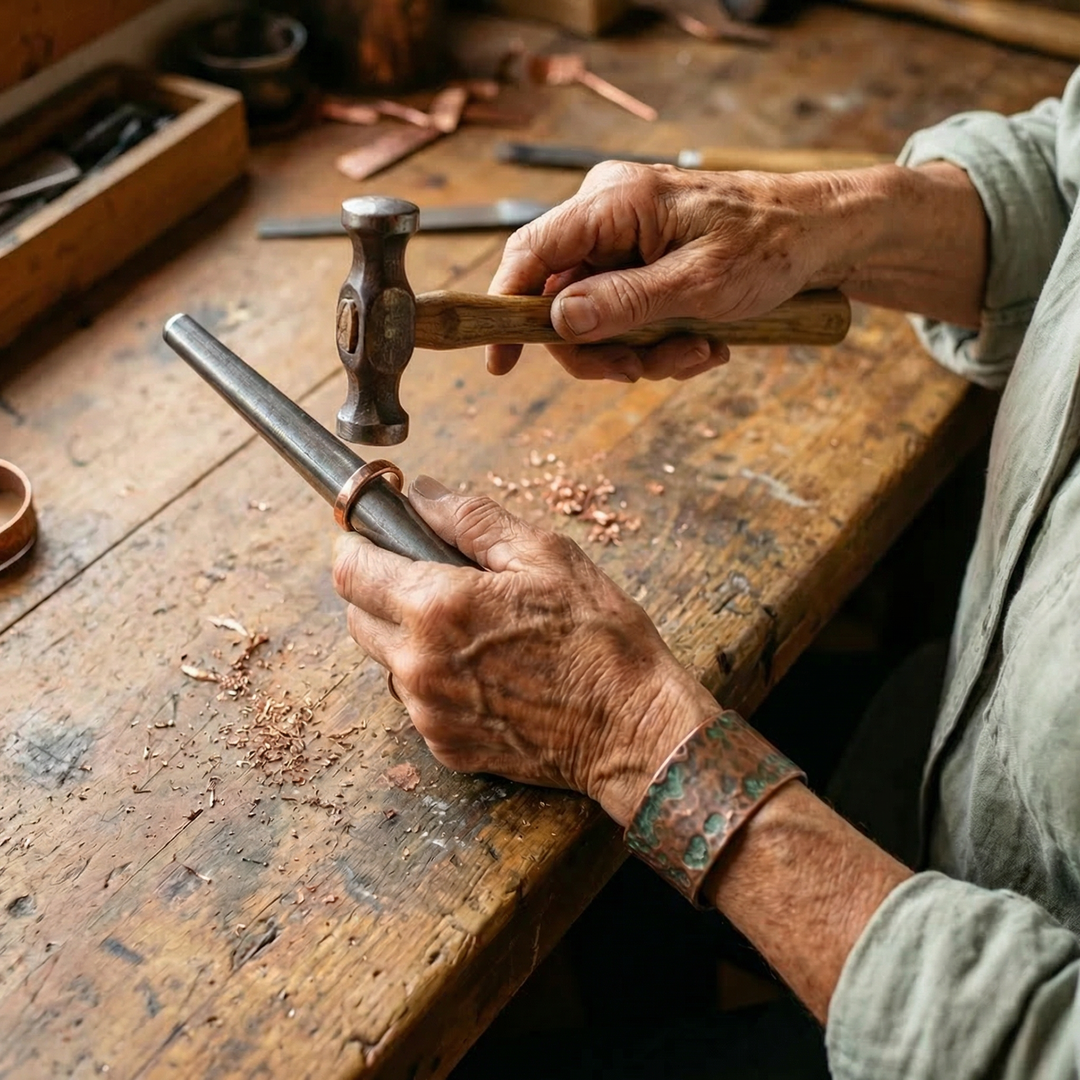 Tine | Twisted Ridge Copper Ring
