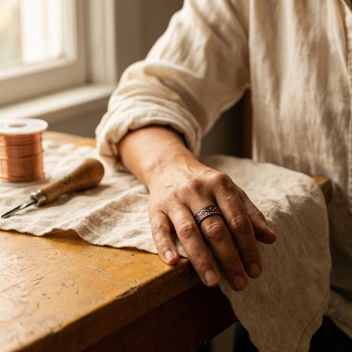 Fern | Fern-Engraved Copper Ring