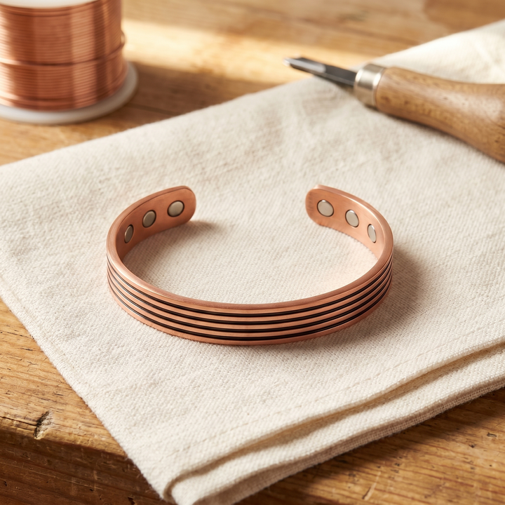 Sage | Five-Line Copper Bangle