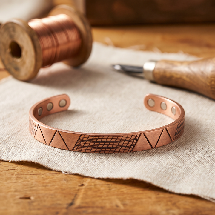 Crest | Geometric Copper Bangle