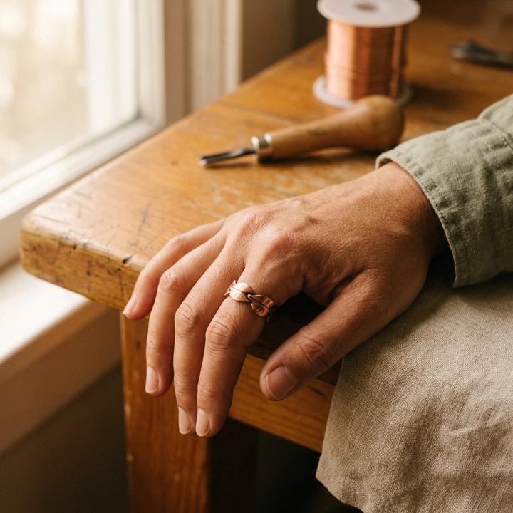 Bind | Double-Twist Copper Ring