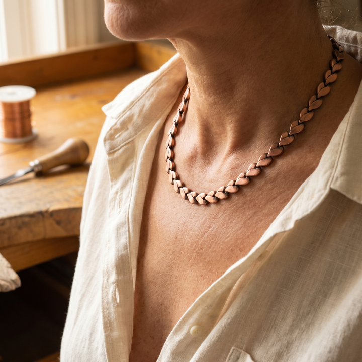 Briar | Heart Link Copper Necklace