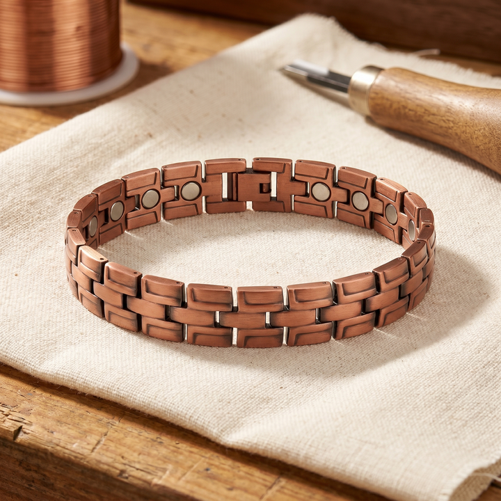 Gorse | Brick-Pattern Copper Bracelet