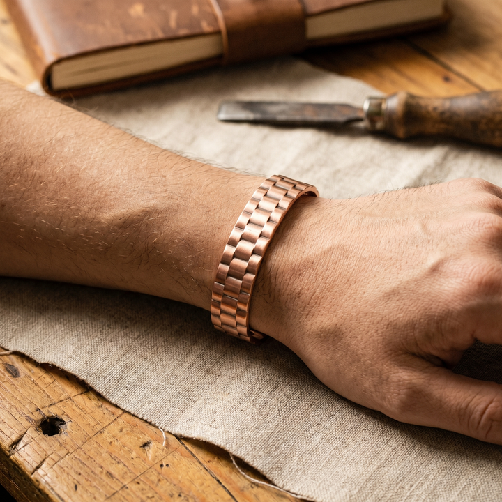 Ore | Wide Watch-Link Copper Cuff