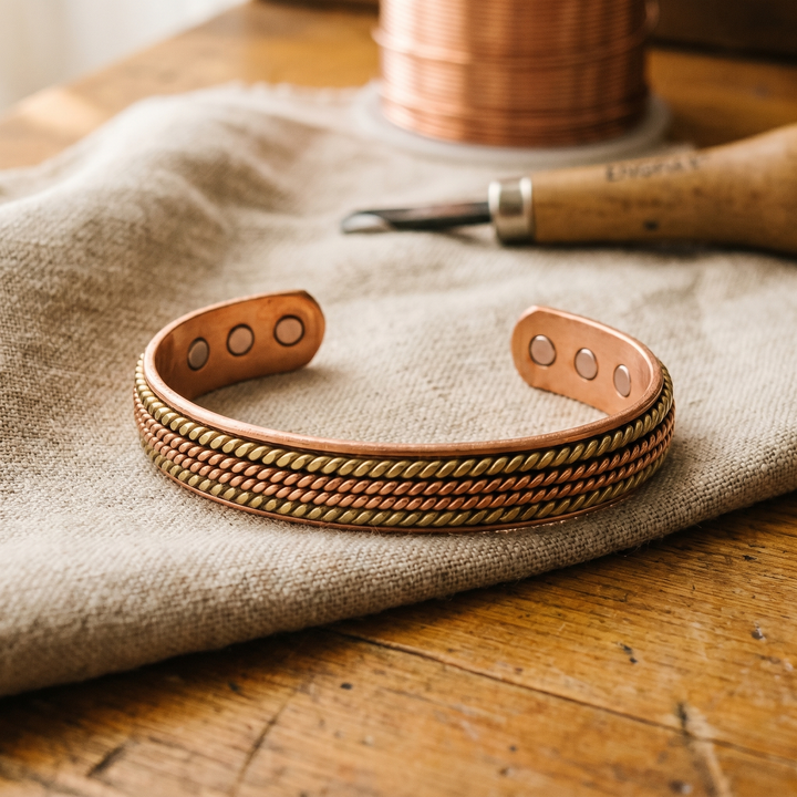 Forge | Woven-Pattern Copper Bracelet