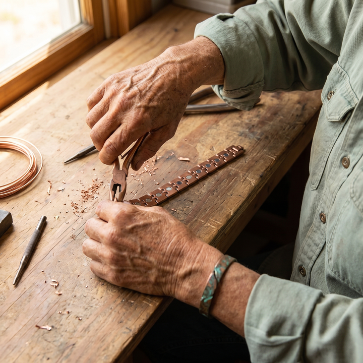 Pike | Rope-Edge Link Copper Bracelet