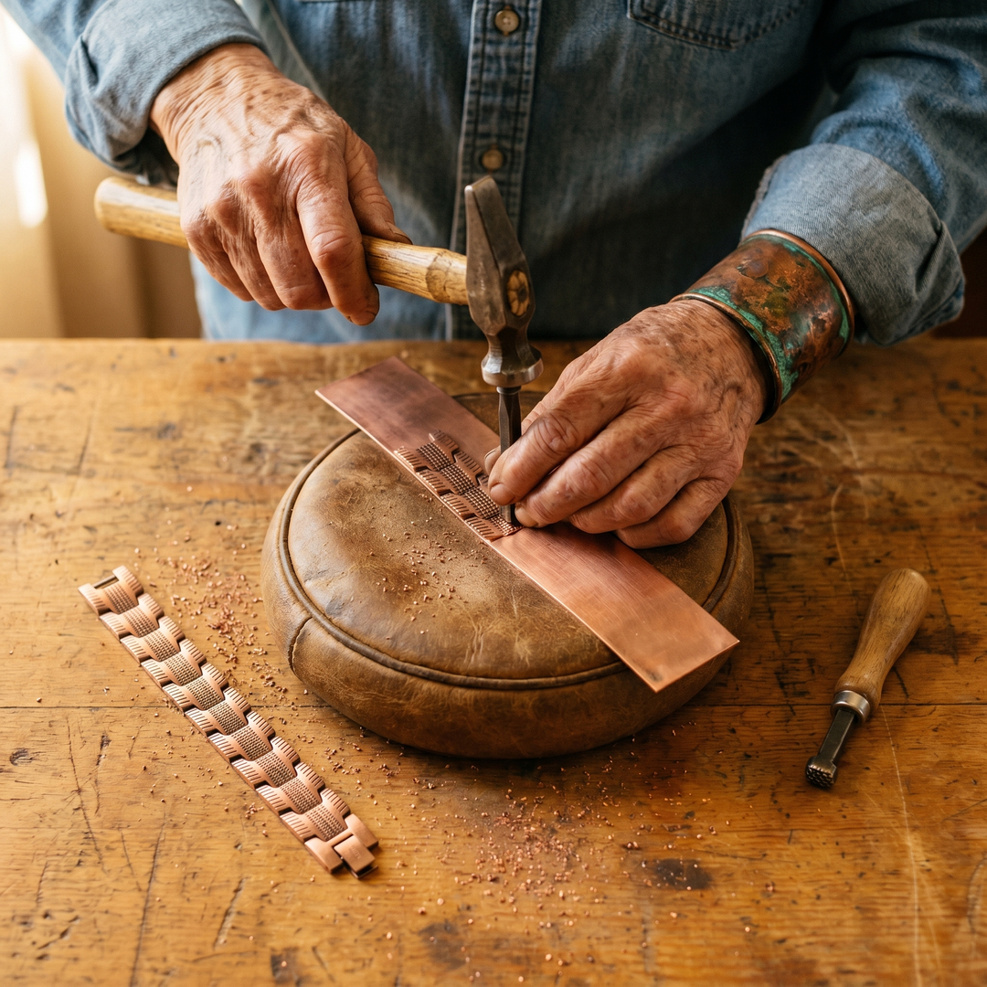Crag | Antiqued Copper Link Bracelet