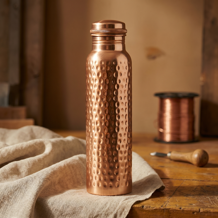 Pure | Hammered Copper Water Bottle