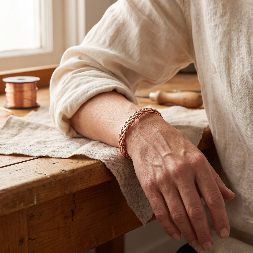 Bramble | Braided Copper Bangle