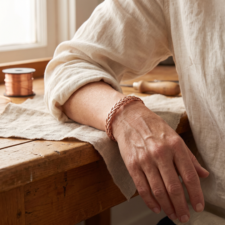 Bramble | Braided Copper Bangle