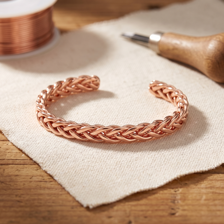 Bramble | Braided Copper Bangle