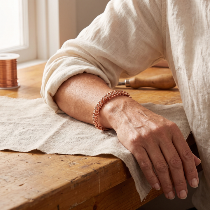 Fox | Braided Copper Bangle
