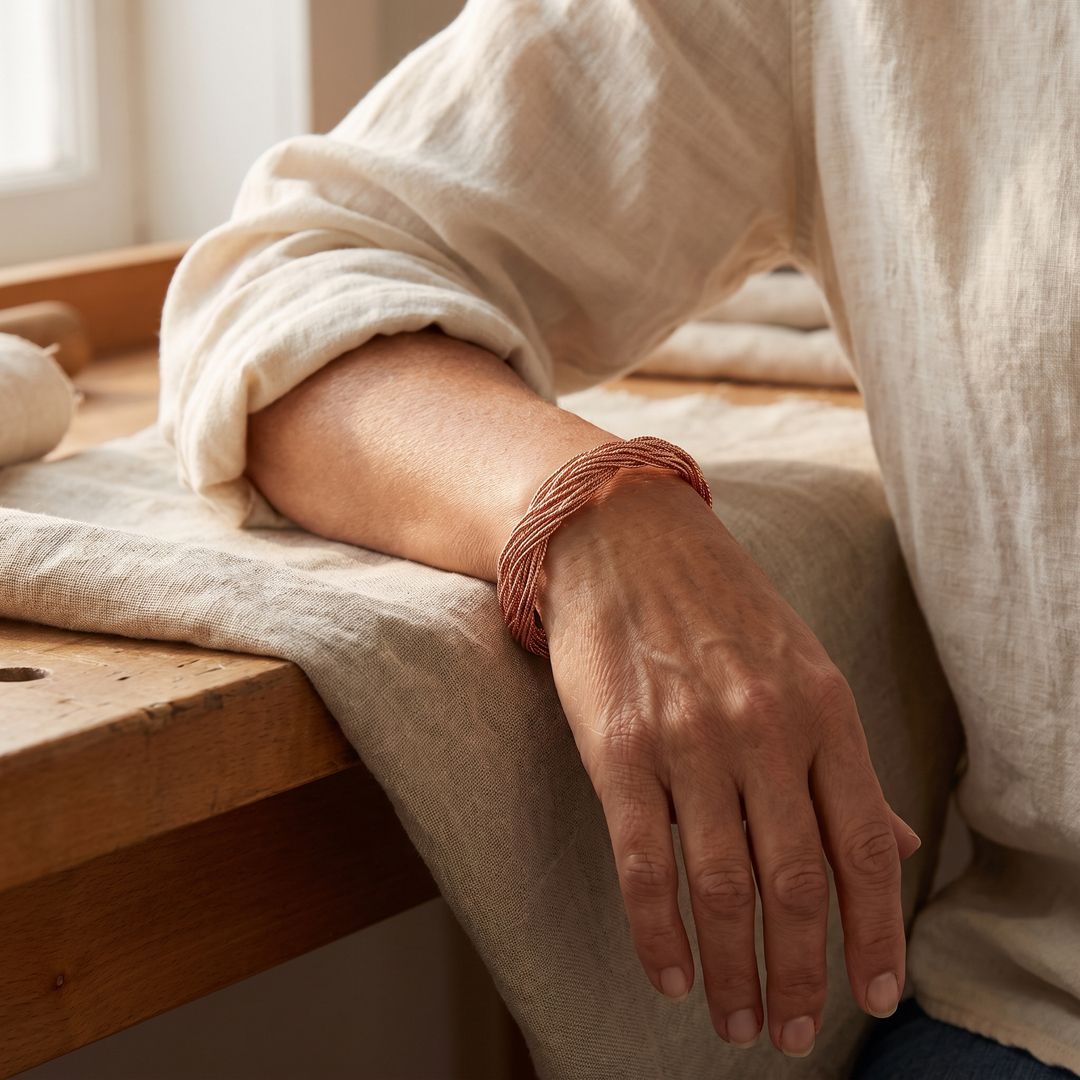 Finch | Twisted Torsade Copper Bangle