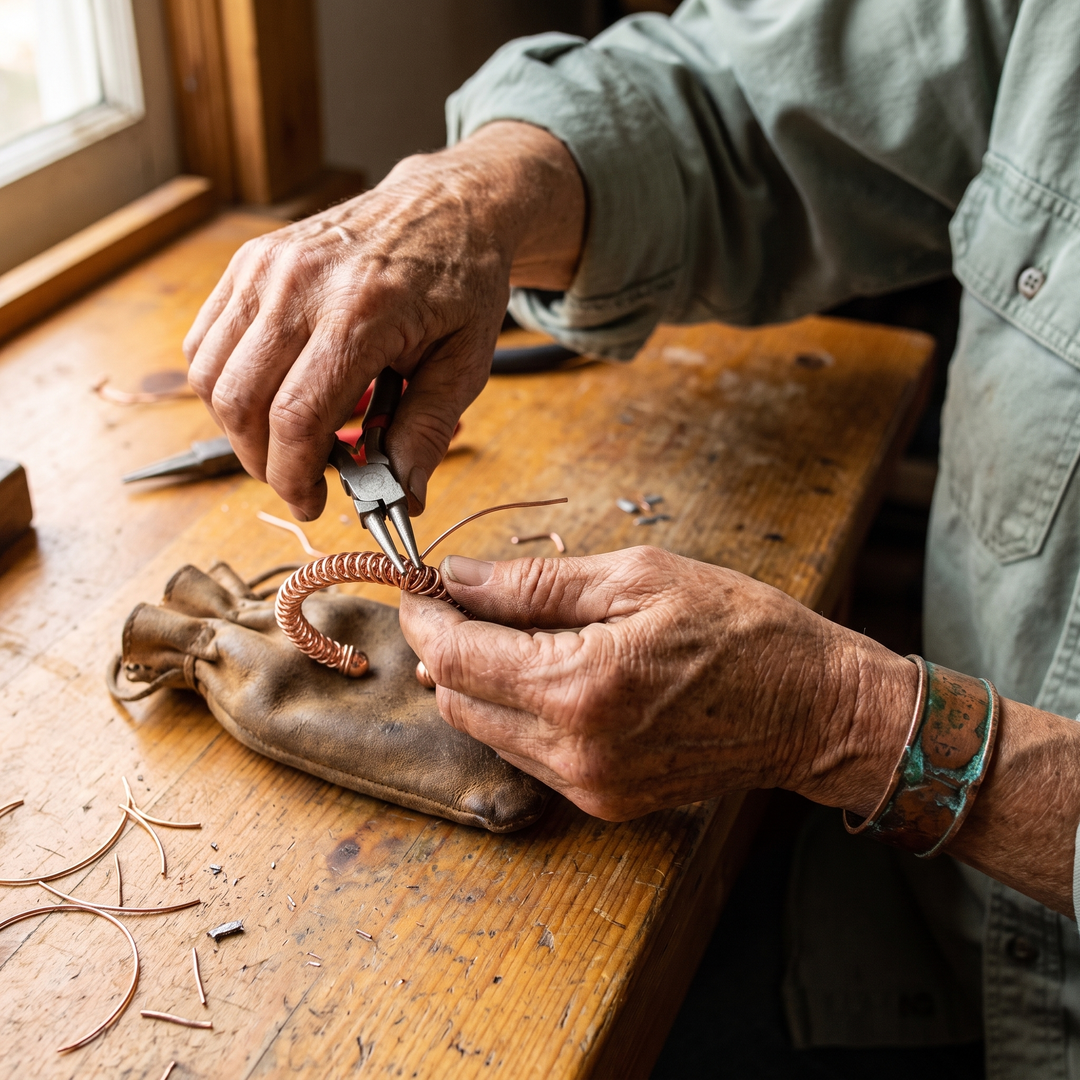 Gust | Coil-Wrapped Copper Cuff